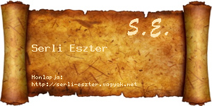 Serli Eszter névjegykártya